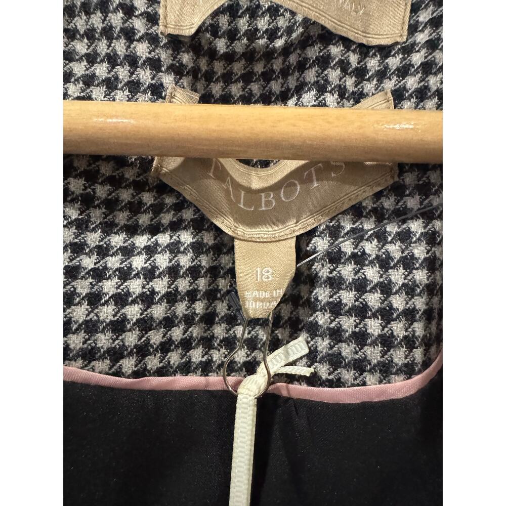 Talbots Houndstooth Wool Blazer Size 18 NEW - Picture 2 of 6